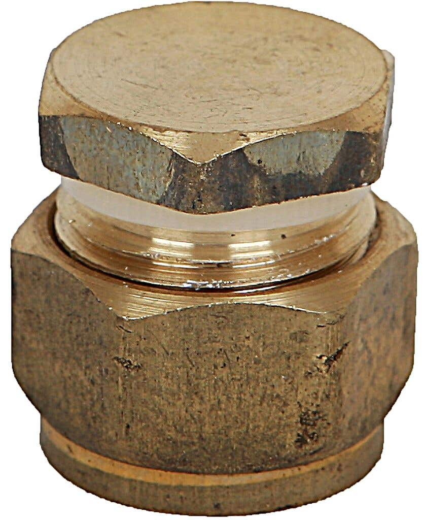 Brasshards Stop End Nylon Olive Compression Brass 15mm