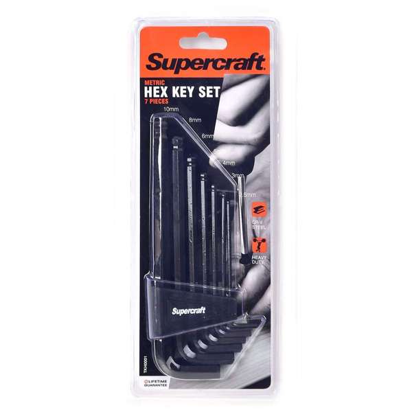 Supercraft Allen Key Metric 7 Piece Set