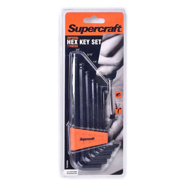 Supercraft Allen Key Imperial Set - 7 Piece