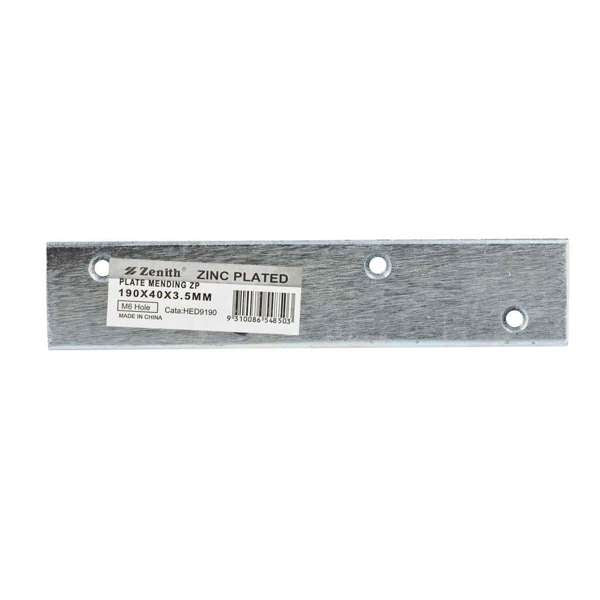 Zenith Mending Plate Zinc Plated 190 x 40mm