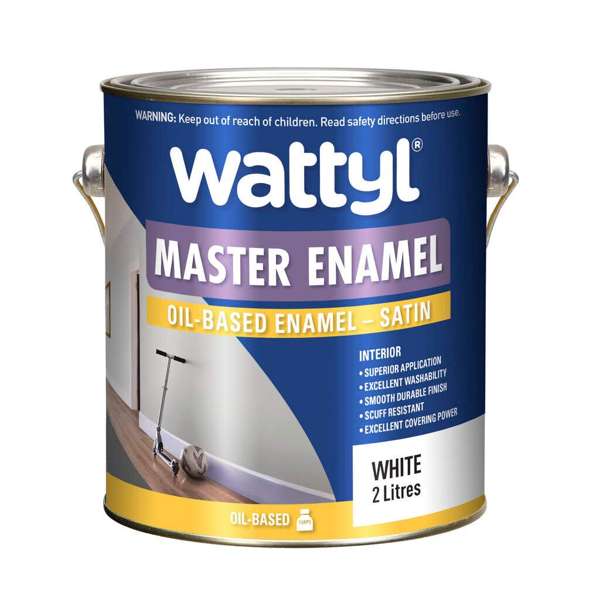 Wattyl Master Enamel Satin White 2L