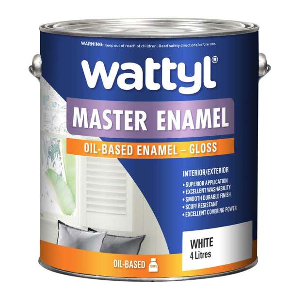 Wattyl Master Enamel Gloss White 4L