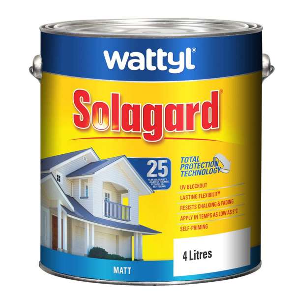 Wattyl Solagard Matt White 4L