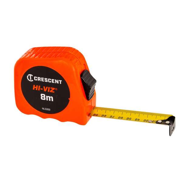 Crescent Tape Measure Hi-Viz 8m x 25mm