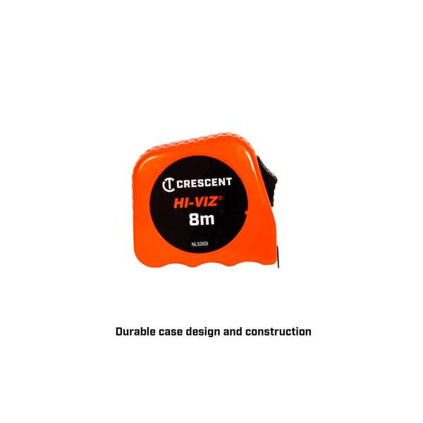 Crescent Tape Measure Hi-Viz 8m x 25mm