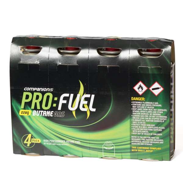 Companion Pro Fuel Butane Cartridge 220g - 4 Pack