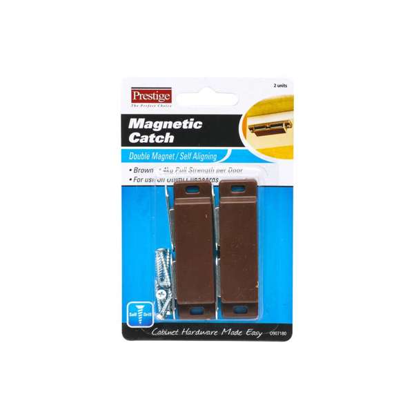 Prestige Magnetic Catch Heavy Duty Double Brown 4kg - 2 Pack