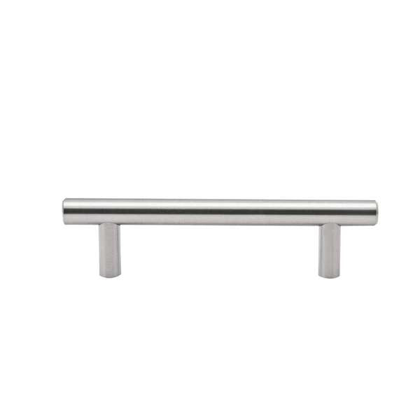 Prestige Round T Handle Brushed Nickel 128mm