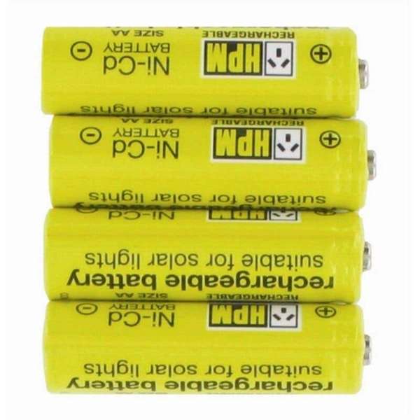 HPM Solar Rechargeable Batteries - 4 Pack