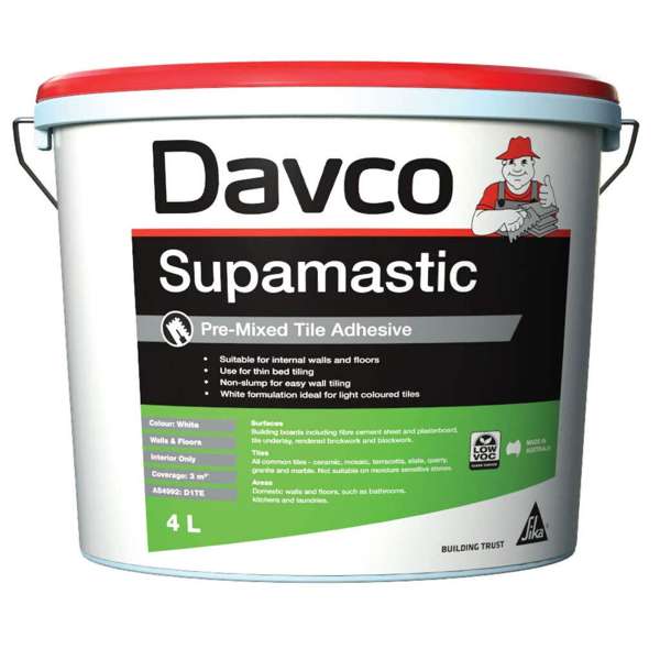 Davco Adhesive Tile Supamastic 4L