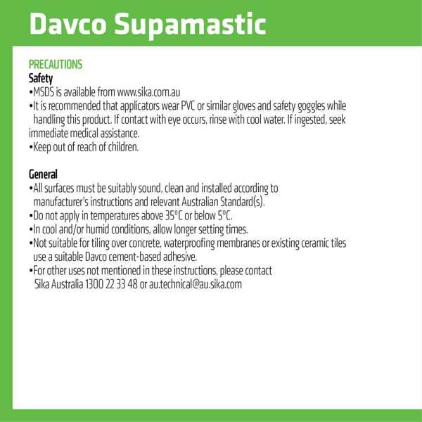 Davco Adhesive Tile Supamastic 4L