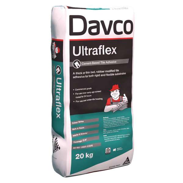 Davco Adhesive Tile Ultraflex White 20kg