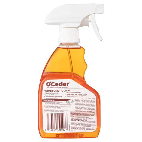 O'Cedar Indoor Furniture Wood Polish 400ml