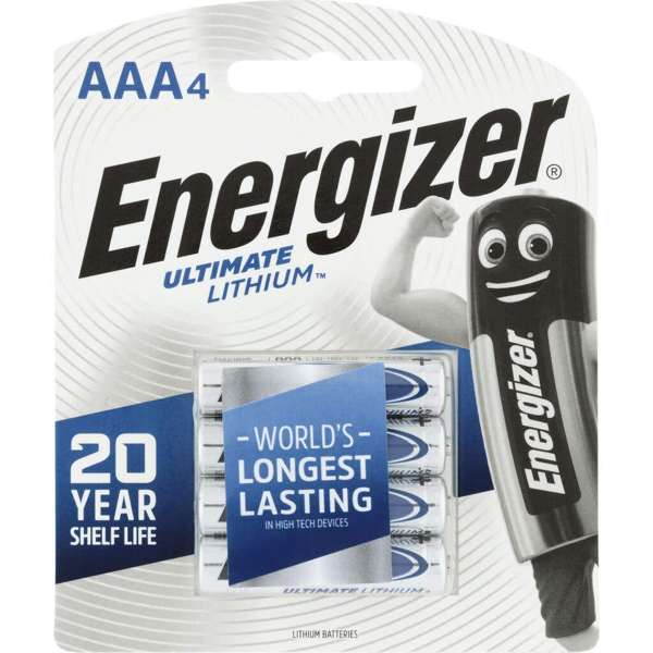 Energizer Lithium Battery AAA - 4 Pack