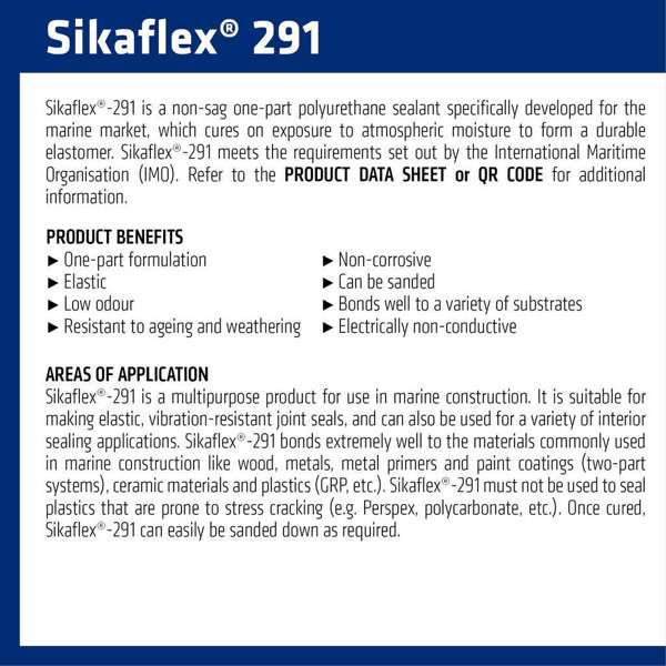 Sika Sikaflex 291 Marine Adhesive Sealant White 310ml