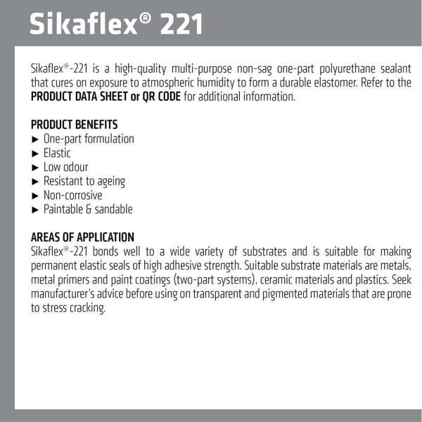 Sika Sealant Sikaflex 221 Industrial Black 310ml