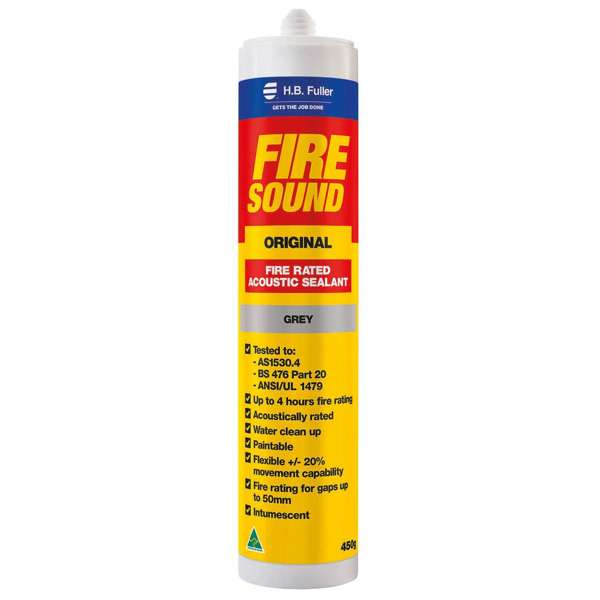 H.B. Fuller Firesound Acoustic Silicone Sealant Grey