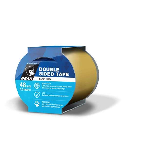 Bear Double Sided Tape 48mm x 4.5m