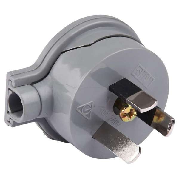 HPM PVC 10A Side Entry Plug Top Grey