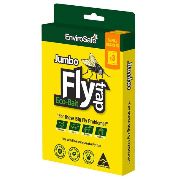 EnviroSafe Jumbo Fly Trap Eco-Bait Refill 3 Pack