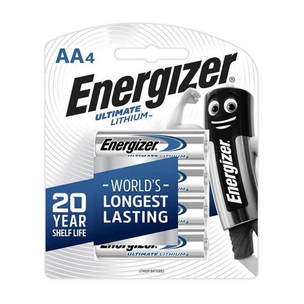 Energizer Battery Lithium AA - 4 Pack