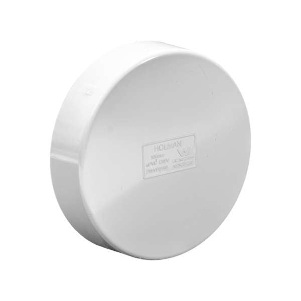 Holman PVC DWV Push On Cap White 100mm