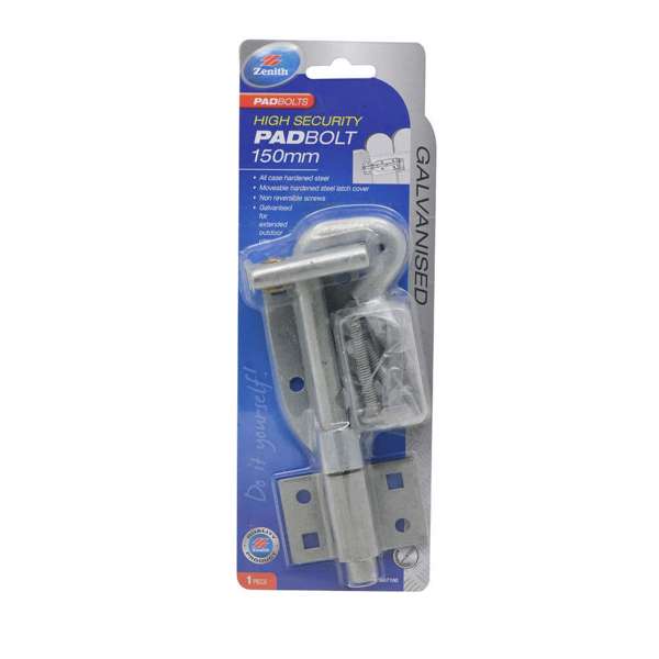 Zenith High Security Double Eye Padbolt 150mm