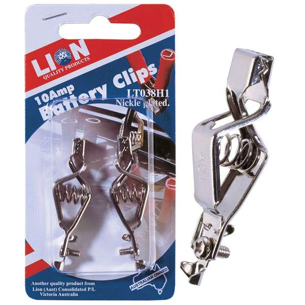 Lion Battery Clips 10A - 2 Piece