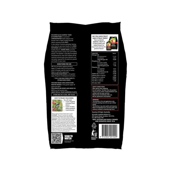 Richgro Black Marvel Rose & Flower Food 2.5kg