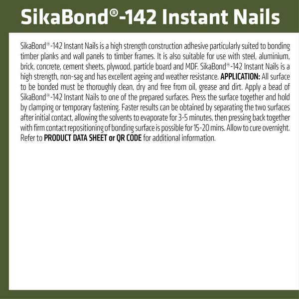 Sika Sikabond 142 Instant Nails Construction Adhesive 290ml