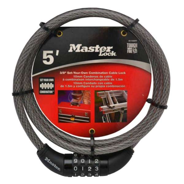 Master Lock Combination Cable Lock 1.5m x 10mm