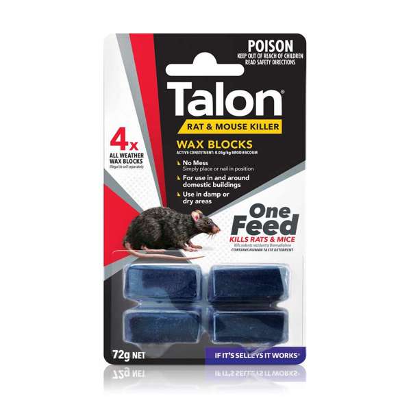 Talon Rat & Mice Kill Wax Block 72g