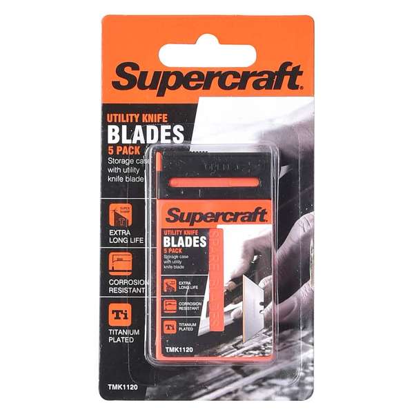 Supercraft Utility Knife Replacement Blades - 5 Pack