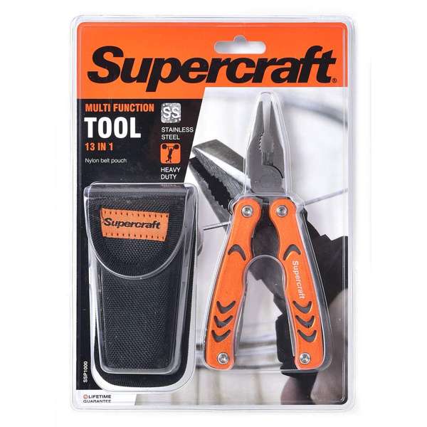 Supercraft 13-in-1 Anodised Multi Tool Plier Stainless Steel