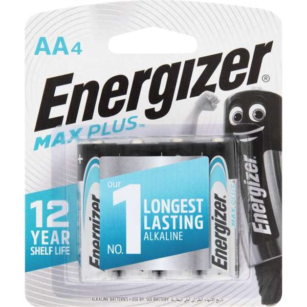 Energizer Max Plus Battery AA - 4 Pack