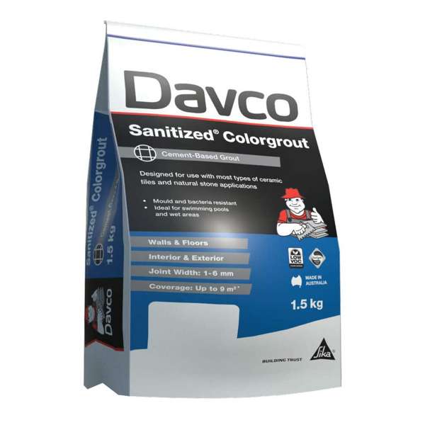 Davco Grout Sanitized Colorgrout 02 Black 1.5kg