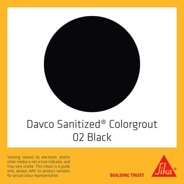 Davco Grout Sanitized Colorgrout 02 Black 1.5kg