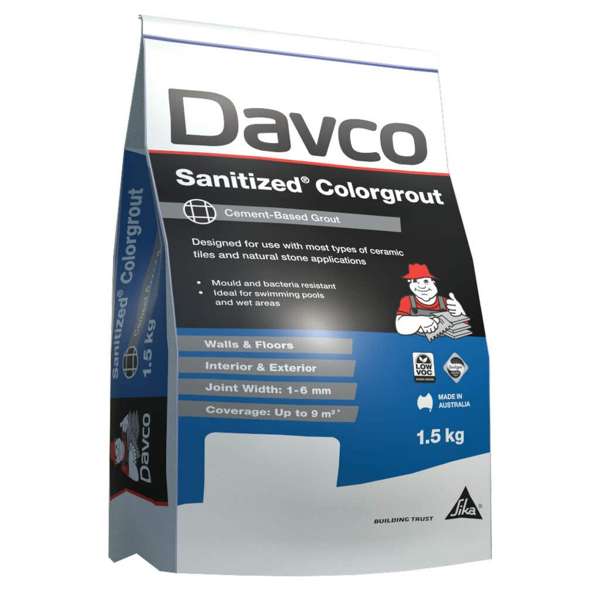 Davco Grout Sanitized Colorgrout 01 White 1.5kg