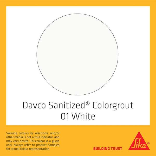 Davco Grout Sanitized Colorgrout 01 White 1.5kg