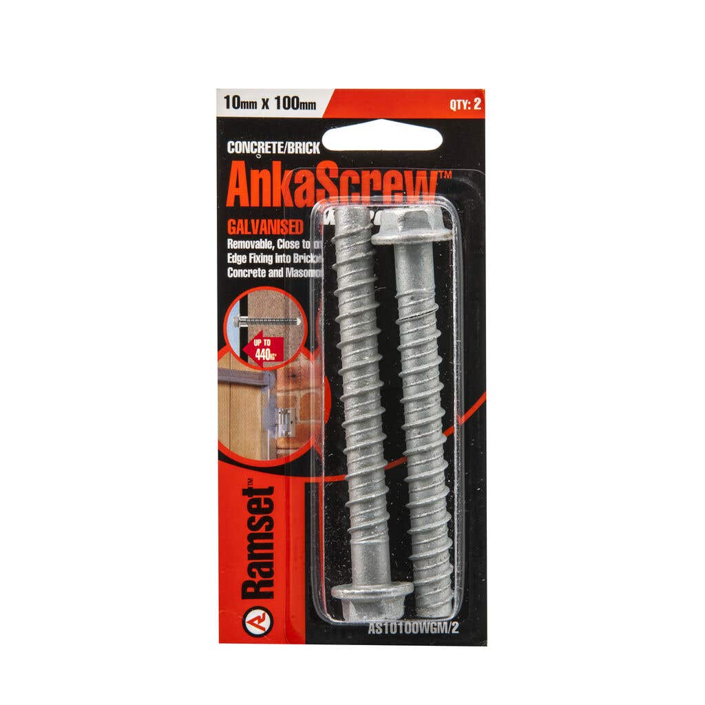 Ramset Ankascrew Galv 10 x 100mm 2 Pack
