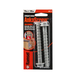 Ramset Ankascrew Galv 10 x 100mm - 2 Pack