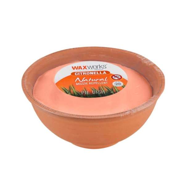 Waxworks Citronella Pie Dish Candle