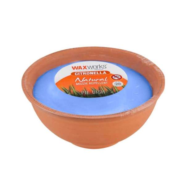 Waxworks Citronella Pie Dish Candle