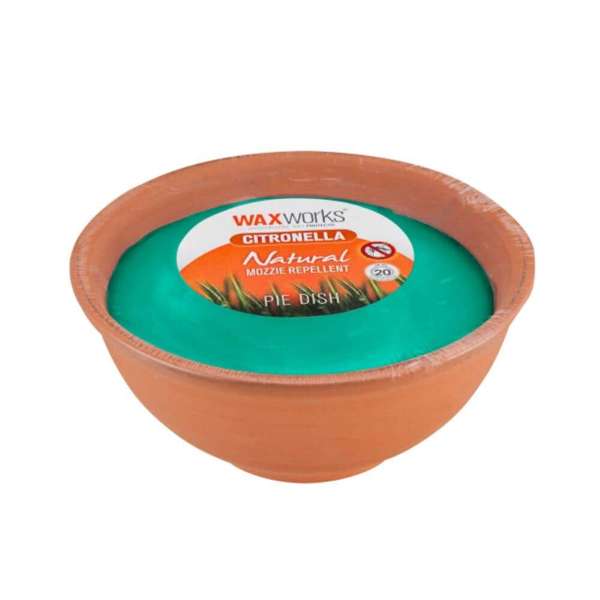 Waxworks Citronella Pie Dish Candle