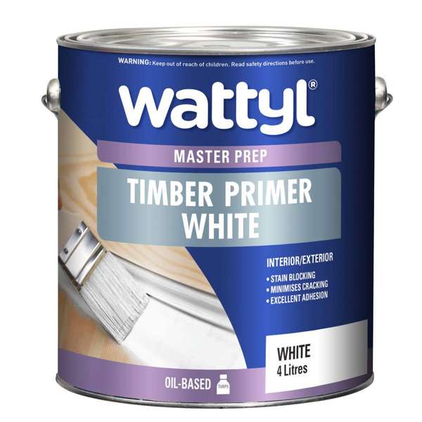 Wattyl Master Prep Timber Primer White 4L