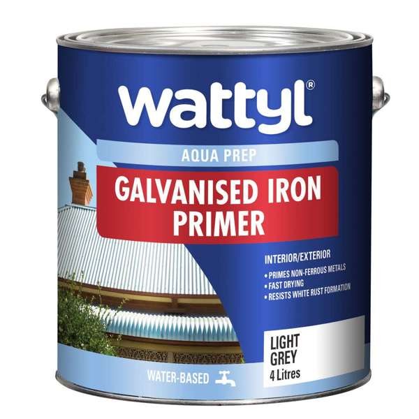 Wattyl Aqua Prep Galvanised Iron Primer 4L