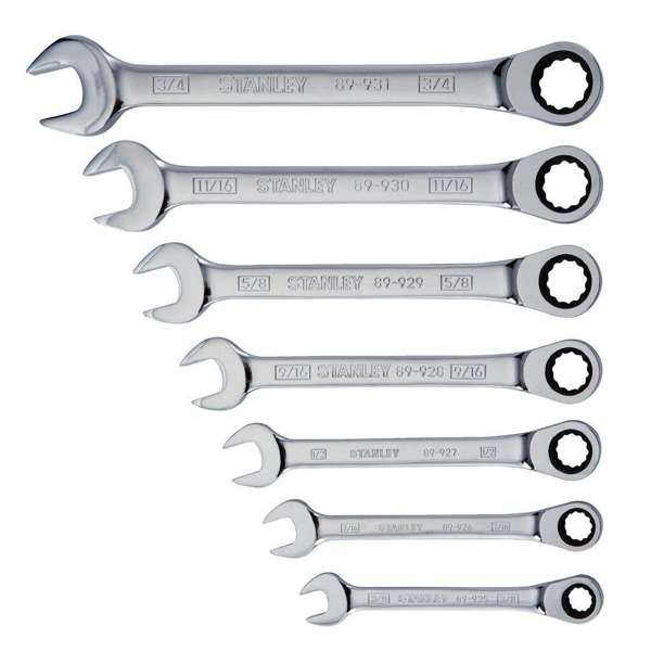 Stanley Ratcheting Combo Wrench Set - 7 Piece