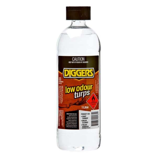 Diggers Low Odour Mineral Turpentine 1L