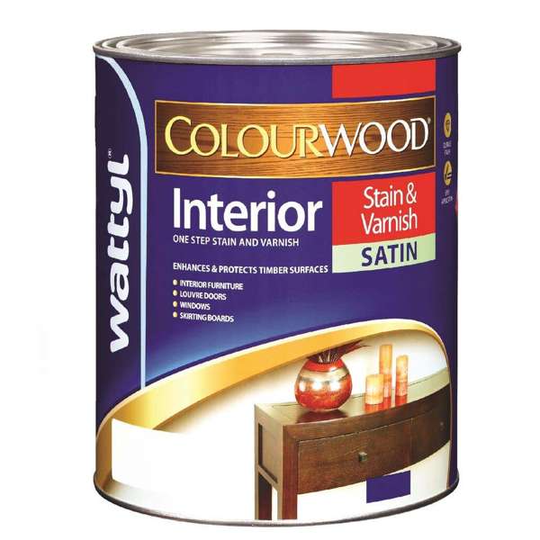 Wattyl Colourwood Stain & Varnish Satin Dark Mahogany 500ml