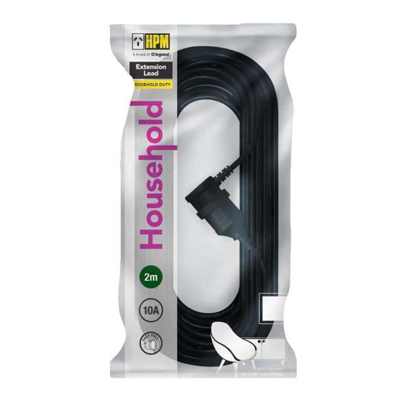 HPM Extension Lead Black 2m